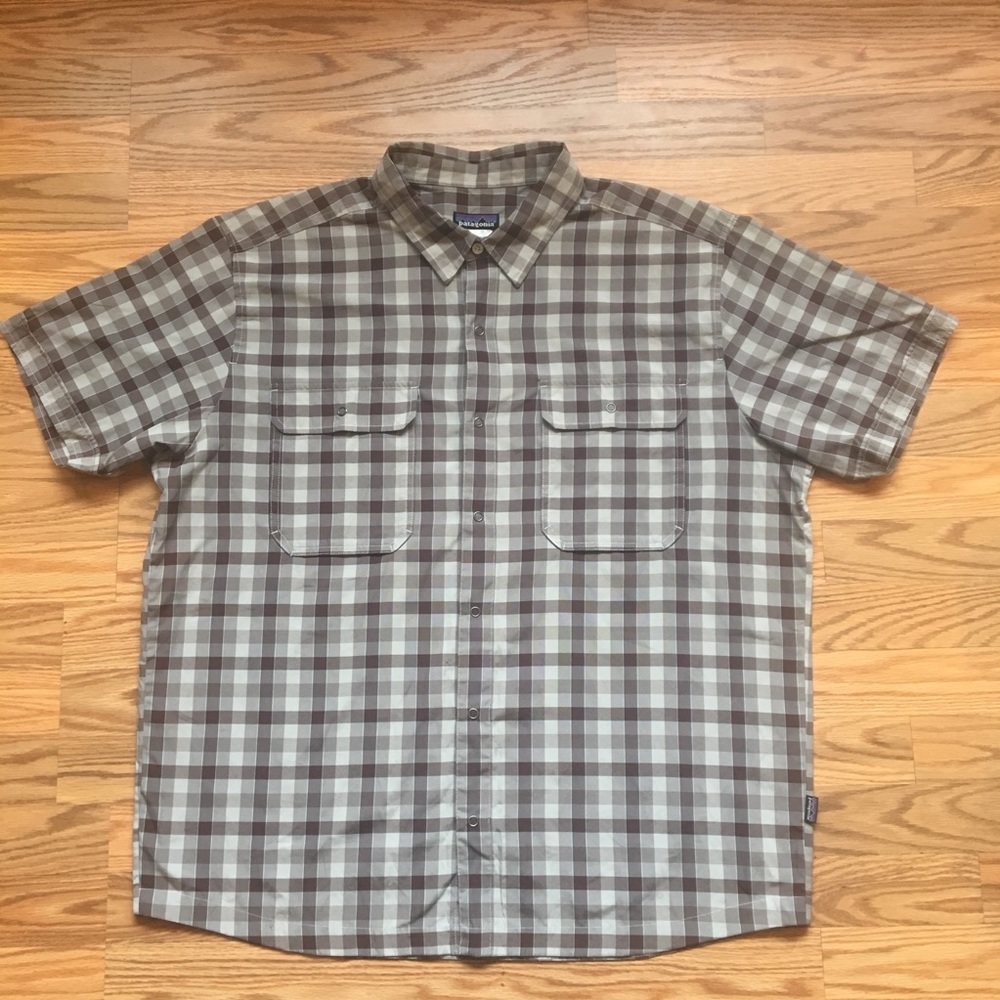 Patagonia Short Sleeve plaid button down shirt